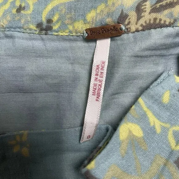 FREE PEOPLE Farrah Maxi Skirt Floral Boho Drop Waist Partially Lined - Picture 8 of 10